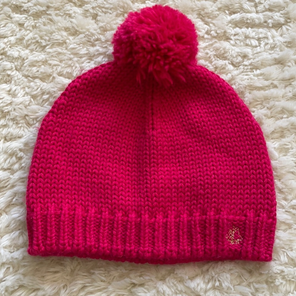 PETIT BATEAU 2-4T pink fuchsia knit cap